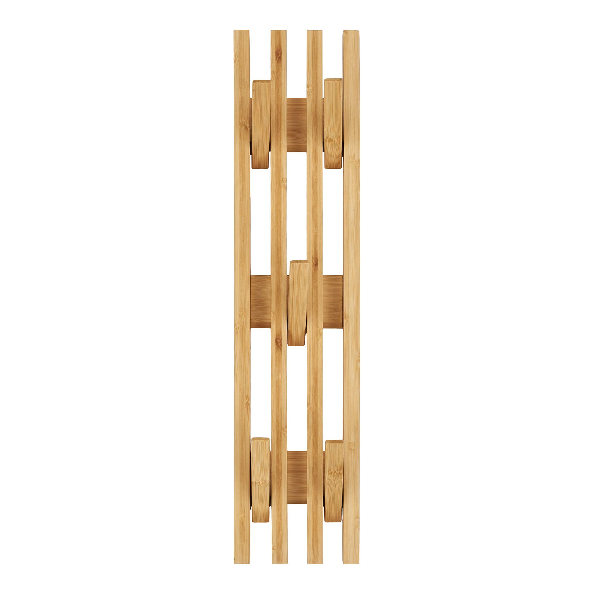 Ember – Wandgarderobe aus Bambus, Natur, 9,5 × 14 × 60 cm